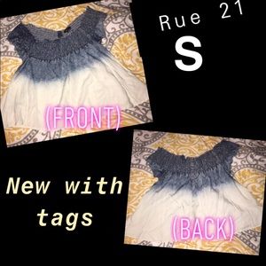 Ombré off-the-shoulder top